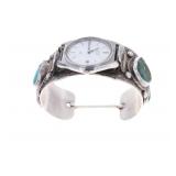 Navajo UNSTABLIZED Turquoise Sterling Watchband