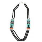 Santo Domingo Pueblo Rosetta Inlay Necklace