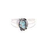 Navajo H Tsosie Sterling Silver Dry Creek Bracelet