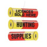 Hunting Supplies Shotgun Shell Advertising Sign