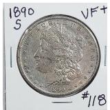 1890-S  Morgan Dollar   VF+
