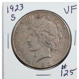 1923-S  Peace Dollar   VF