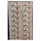 Uncut sheet of 16  2006  $50 FRN