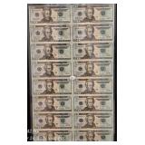 Uncut sheet of 16  2006  $20 FRN