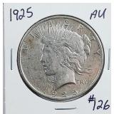 1925  Peace Dollar   AU