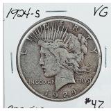 1924-S  Peace Dollar   VG