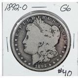 1892-O  Morgan Dollar   G
