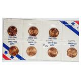1982  7 varities of Lincoln Cents