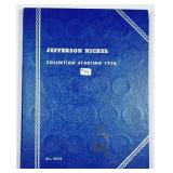 Whitman Album with 65  Jefferson Nickels 1938-1961