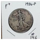 1936  Walking Liberty Half Dollar   F+