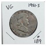 1951-S  Franklin Half Dollar   VG