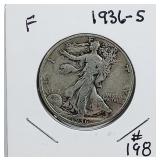 1936-S  Walking Liberty Half Dollar   F
