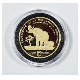 1992 Guinea  Gold Endangered Wildlife .4499 oz agw
