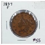 1837  Large Cent   F