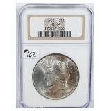 1922  Peace Dollar   NGC MS-64