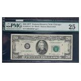 1977  $20 FRN  G-Star  Chicago  PMG VF-25