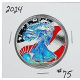 2024  $1 Silver Eagle  Colorized