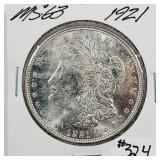 1921  Morgan Dollar   MS-63