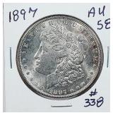 1897  Morgan Dollar   AU-58