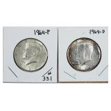 1964 P&D  Kennedy Half Dollars