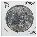 1892  Morgan Dollar   AU-58