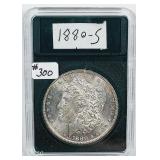 1880-S  Morgan Dollar   MS-62