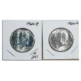 1964 P&D  Kennedy Half Dollars