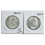 1964 P&D  Kennedy Half Dollars