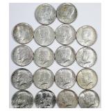 18  40% silver  Kennedy Half Dollars