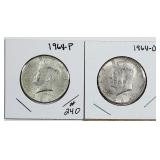 1964 P&D  Kennedy Half Dollars