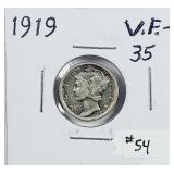 1919  Mercury Dime   VF-35