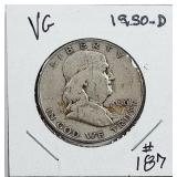 1950-D  Franklin Half Dollar   VG