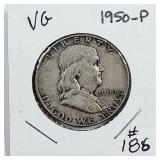 1950  Franklin Half Dollar   VG