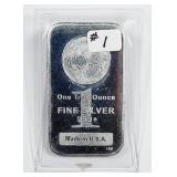 One troy ounce .999 sillver bar