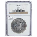 1886  Morgan Dollar   NGC MS-61