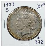 1923-S  Peace Dollar   XF