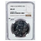 1983-S  LA Olympics Comm. Dollar   NGC MS-69