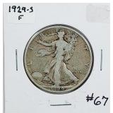 1929-S  Walking Liberty Half Dollar   F