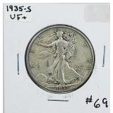 1935-S  Walking Liberty Half Dollar   VF+