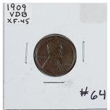 1909 VDB  Lincoln Cent   XF-45