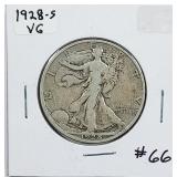 1928-S  Walking Liberty Half Dollar   VG