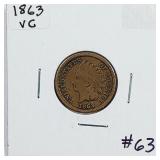1863  Indian Head Cent   VG