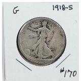 1918-S  Walking Liberty Half Dollar   G