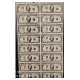Uncut sheet of 16  1995  $10 FRN