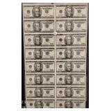 Uncut Sheet of 16  1996  $20 FRN