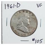 1961-D  Franklin Half Dollar   VG
