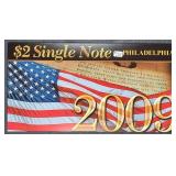 2003-A $2 FRN Philadelphia CU Serial # starts 2009