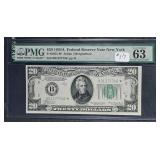 1934-A  $20 FRN  New York  B-Star  Ch Unc 63 EPQ