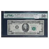 1969-B  $20 FRN  Chicago  G-Star   PMG AU 50 EPQ
