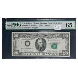 1969-A  $20 FRN  New York  B-Star  PMG Gem Unc 65